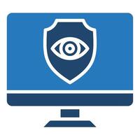 Security Monitoring icon line vector illustration