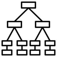 Merkle Tree icon line vector illustration
