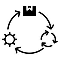 Product Lifecycle Management icon line vector illustration