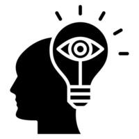 Visionary Thinking icon line vector illustration