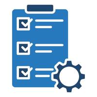 Project Management icon line vector illustration