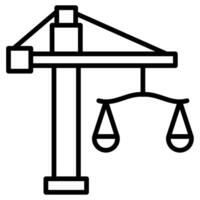 Construction Law icon line vector illustration