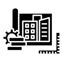 Data Center Architecture icon line vector illustration