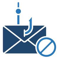 Phishing Blocker icon line vector illustration