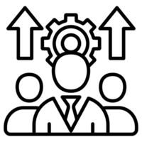 Leadership Development icon line vector illustration