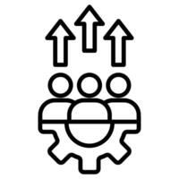 Workforce Development icon line vector illustration