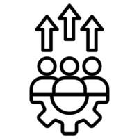 Workforce Development icon line vector illustration