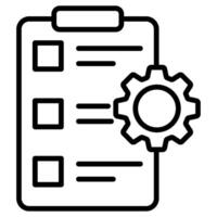 Automated Tasks icon line vector illustration