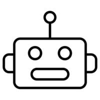 Bot Companion icon line vector illustration