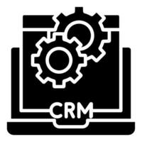 CRM Automation icon line vector illustration