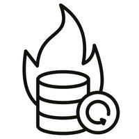 Disaster Recovery icon line vector illustration