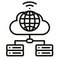 Network Infrastructure icon line vector illustration