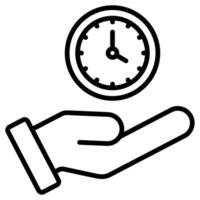 Time-Saving icon line vector illustration