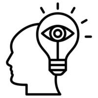Visionary Thinking icon line vector illustration