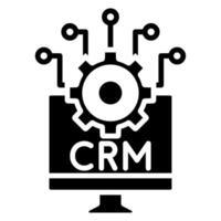 CRM Integration icon line vector illustration
