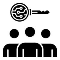 Public Key icon line vector illustration