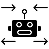 Response Bot icon line vector illustration