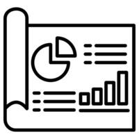 Business Blueprint icon line vector illustration