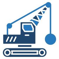 Demolition icon line vector illustration