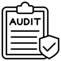 Security Audit icon line vector illustration