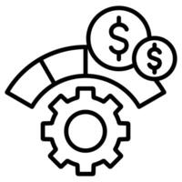 Process Optimization icon line vector illustration