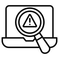 Intrusion Detection icon line vector illustration