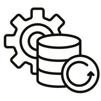 Data Recovery icon line vector illustration