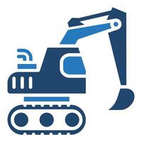 Excavator icon line vector illustration