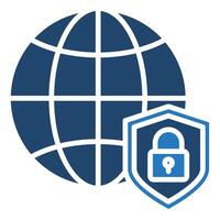 Secure Network icon line vector illustration