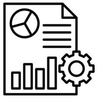 Analysis Report icon line vector illustration