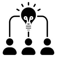 Brainstorming icon line vector illustration