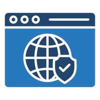 Secure Browsing icon line vector illustration