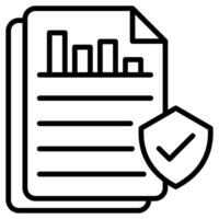 Data Protection icon line vector illustration