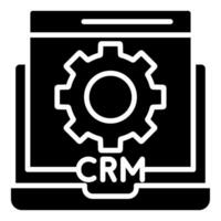 CRM Platform icon line vector illustration