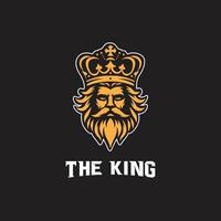 King crown mascot logo vector illustration