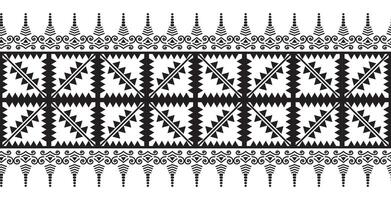 tribal tradicional tela batik étnico. ikat sin costura modelo geométrico repitiendo bordado, fondo de pantalla, envase, moda, alfombra, ropa. negro y blanco vector