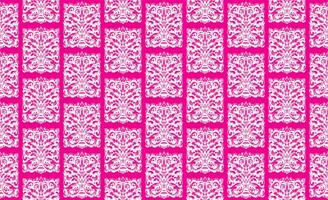 Damask Fabric textile seamless pattern pink backgground Luxury decorative Ornamental floral vintage style. Curtain, carpet, wallpaper, clothing, wrapping, textile vector