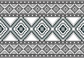 tribal tradicional tela batik étnico. ikat floral sin costura modelo hojas geométrico repitiendo diseño para fondo de pantalla, envase, moda, alfombra, ropa. negro y blanco vector