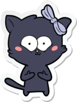 sticker of a cartoon cat png