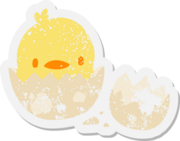 cartoon chick grunge sticker png