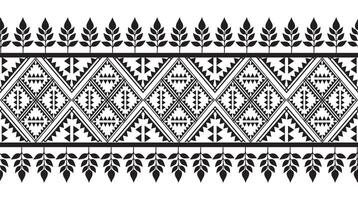 Tribal traditional fabric batik ethnic. ikat seamless pattern geometric repeating. Embroidery, wallpaper, wrapping, fashion, carpet, clothing. Black and white vector