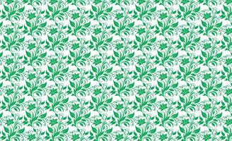 hand draw floral flower seamless pattern of green leaves Spring Blossom Vector Design on a white background, Curtain, carpet, wallpaper, clothing, wrapping,