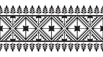 Tribal traditional fabric batik ethnic. ikat seamless pattern geometric repeating. Embroidery, wallpaper, wrapping, fashion, carpet, clothing. Black and white vector