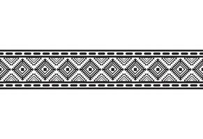 Tribal traditional fabric batik ethnic. ikat seamless pattern leaves geometric repeating Design for wallpaper, wrapping, fashion, carpet, clothing. Black and white vector