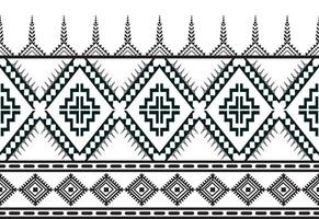 Tribal traditional fabric batik ethnic. ikat floral seamless pattern leaves geometric repeating Design for wallpaper, wrapping, fashion, carpet, clothing. Black and white vector