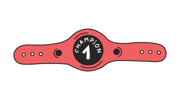 Championship belt doodle vector illustration