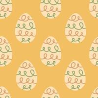 Easter egg seamless pattern minimal design vector