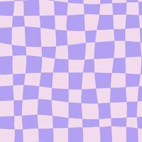 Purple groovy chessboard seamless pattern vector