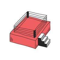 Boxing ring sketch vector