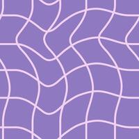 Groovy grid purple seamless pattern vector